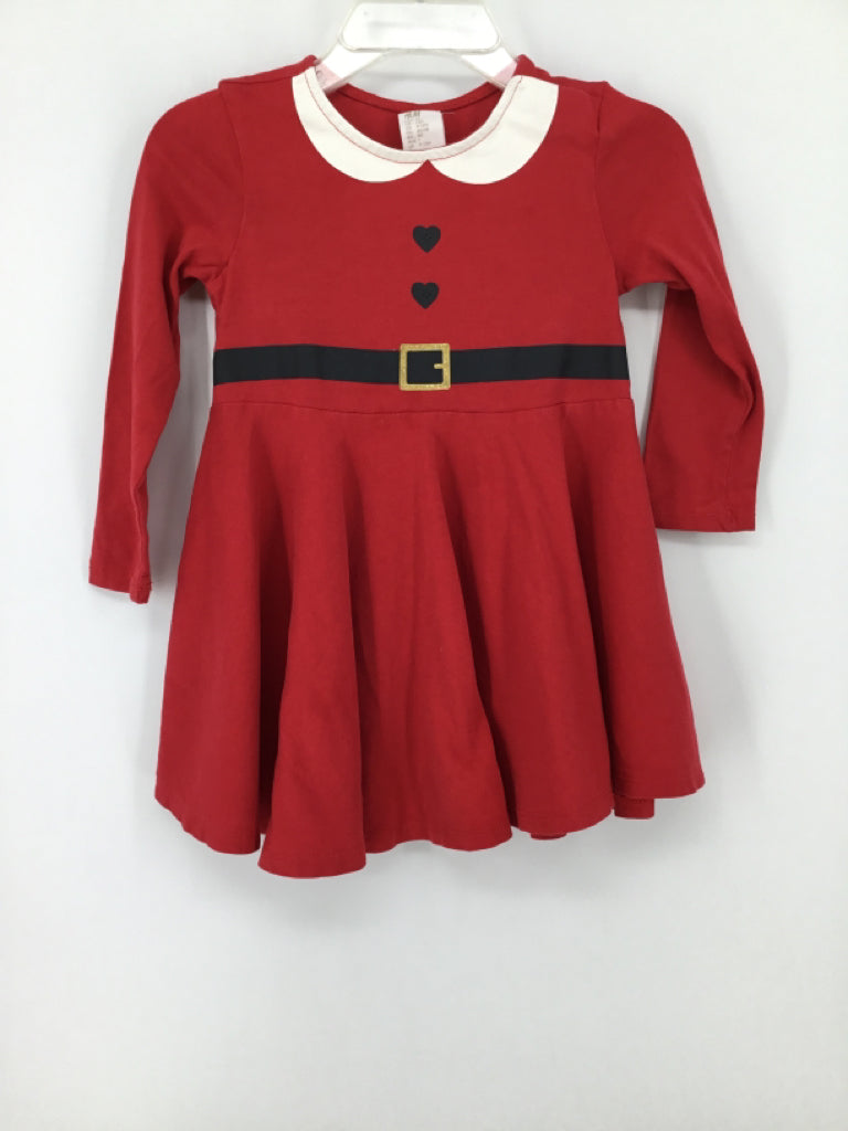 H & M Child Size 12 Months Red Christmas Dress