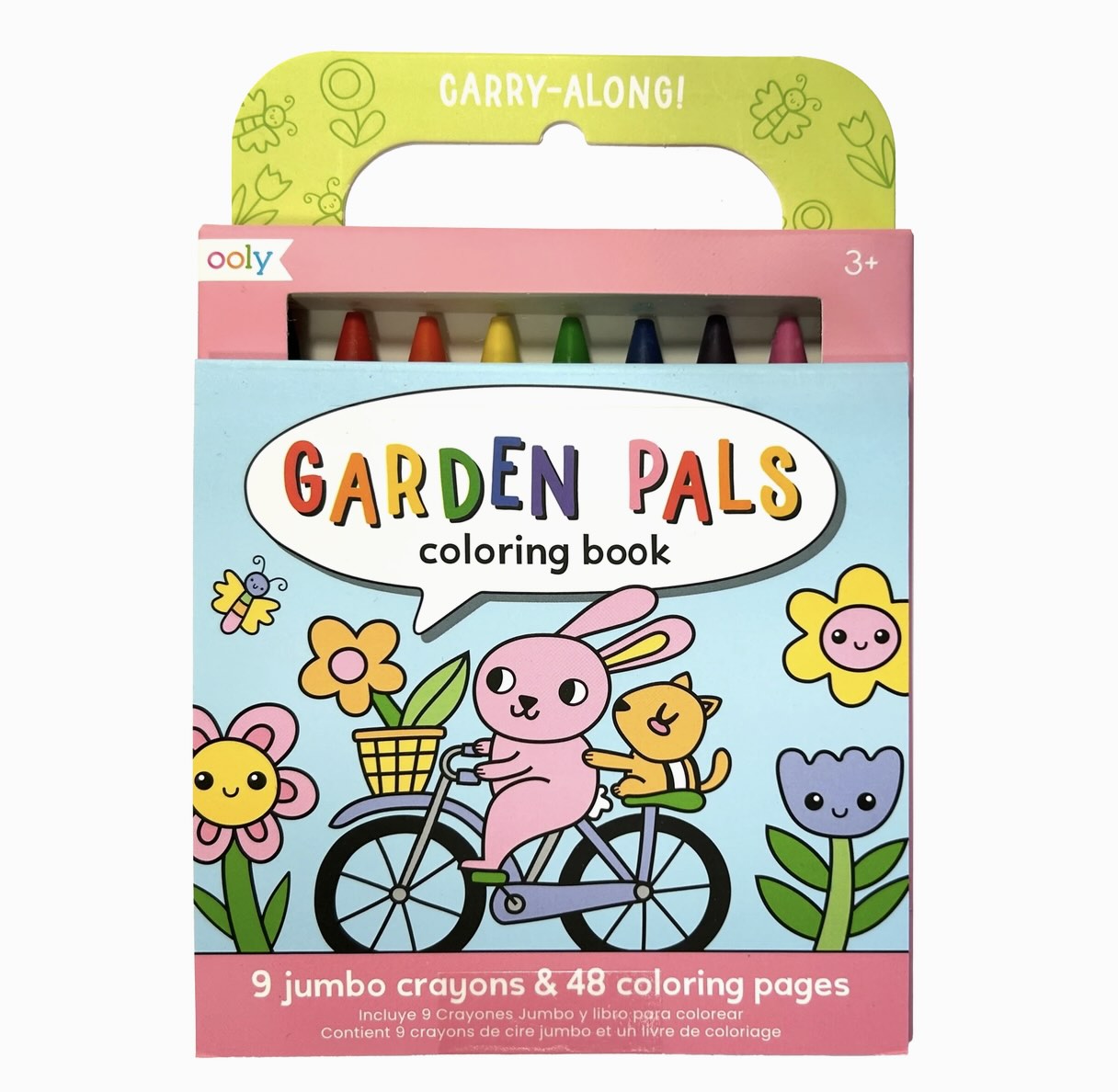 Ooly - Carry-Along! Coloring Book & Jumbo Crayons (Garden Pals)