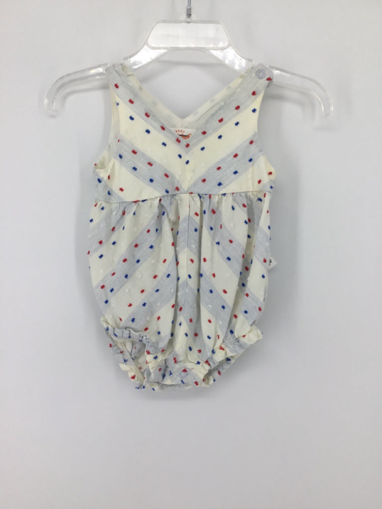 Cat & Jack Child Size 0-3 Months Blue Stars & Stripes Outfit