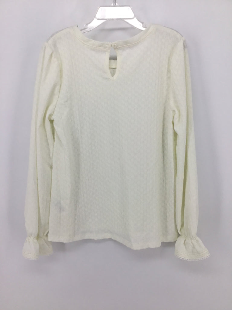 Tahari Child Size 7 Cream Shirt - girls
