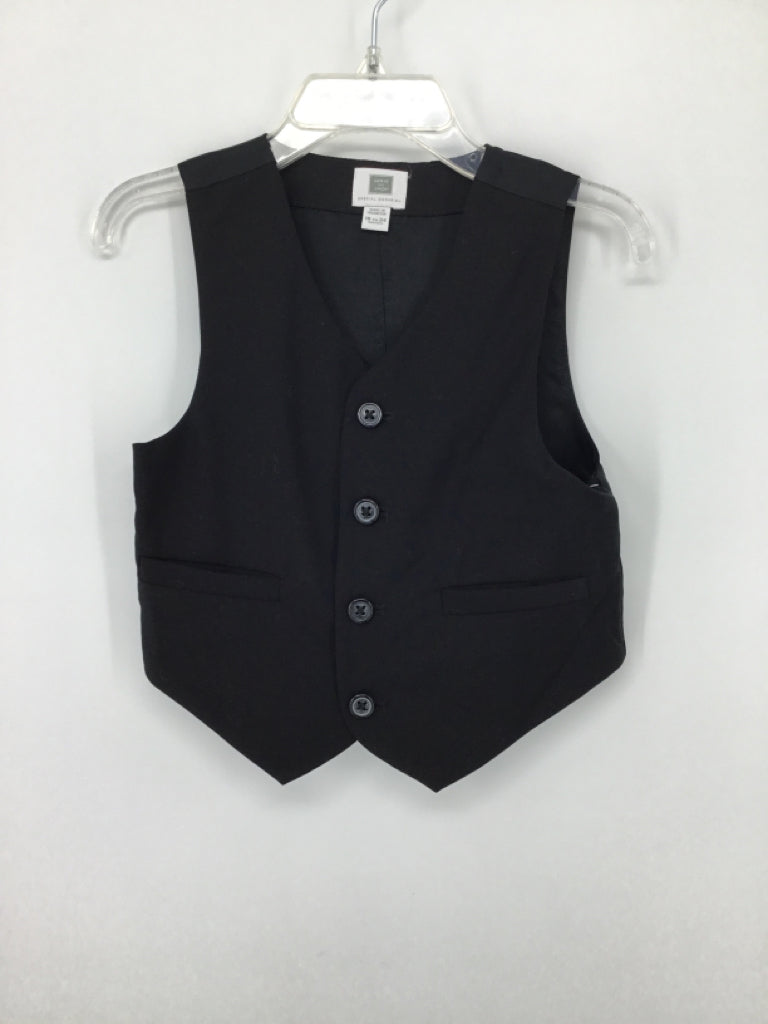 Janie and Jack Child Size 18-24 Months Black Solid Vest - boys