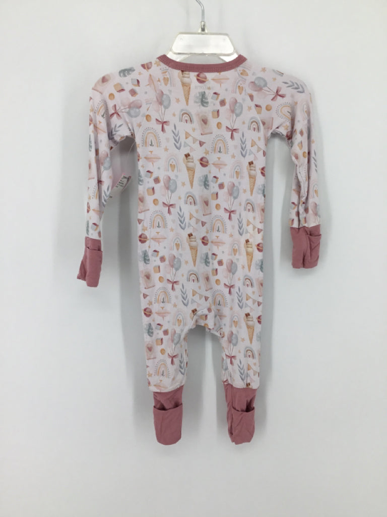Riley and Charlotte Child Size 0-3 Months Pink Pajamas - girls