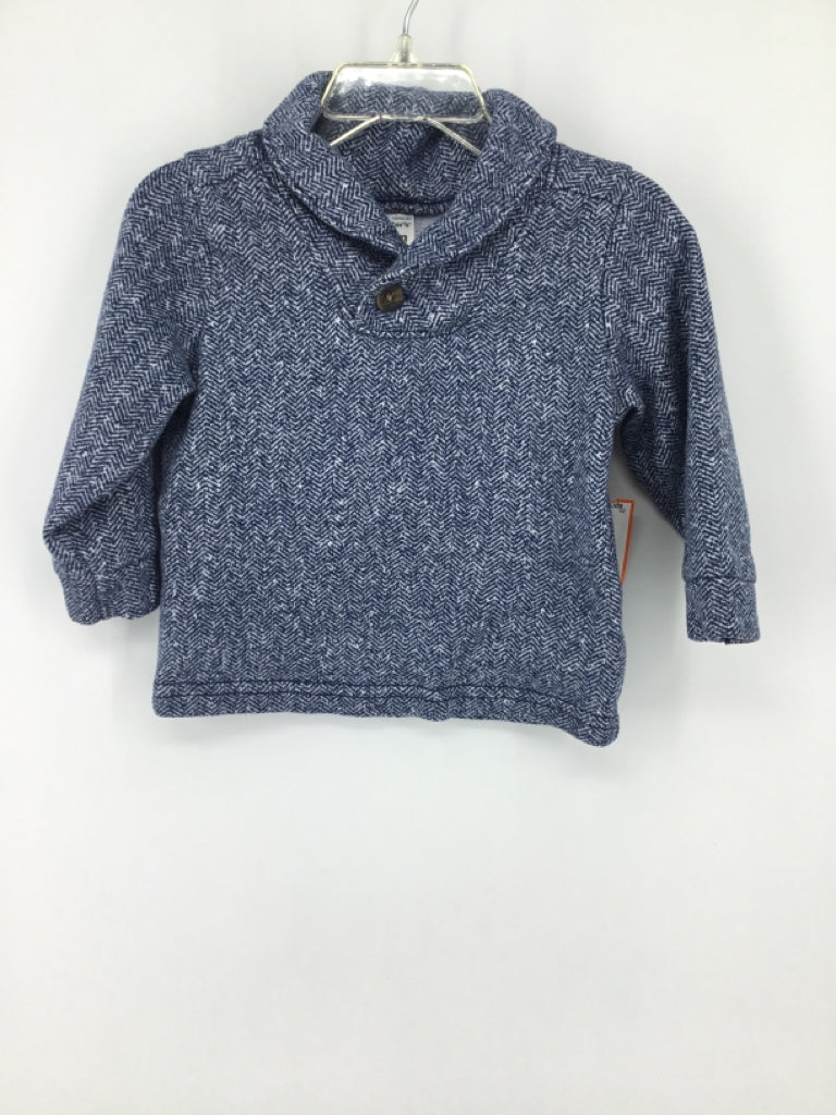 Carter's Child Size 18 Months Blue Solid Shirt - boys