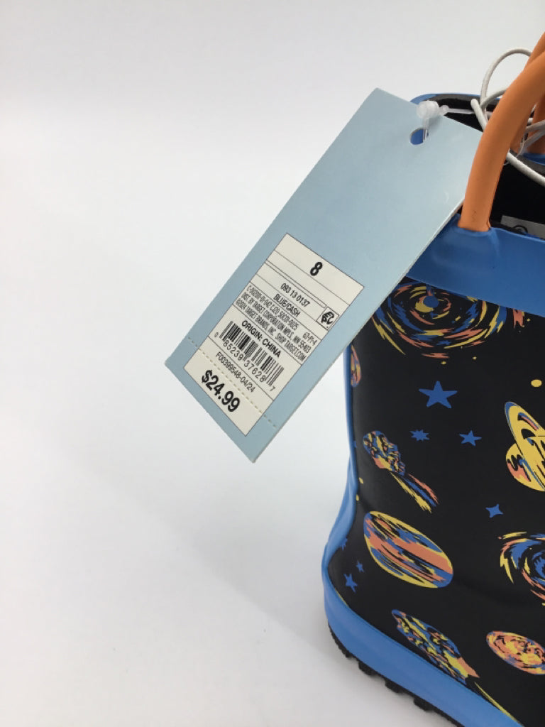Cat & Jack Child Size 8 Toddler Blue Rain/Snow Boots