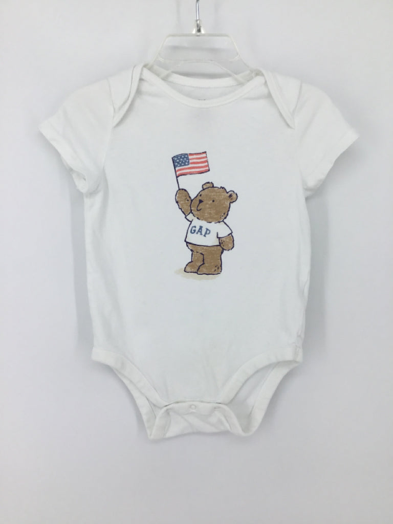 Baby Gap Child Size 18-24 Months White Stars & Stripes Onesie