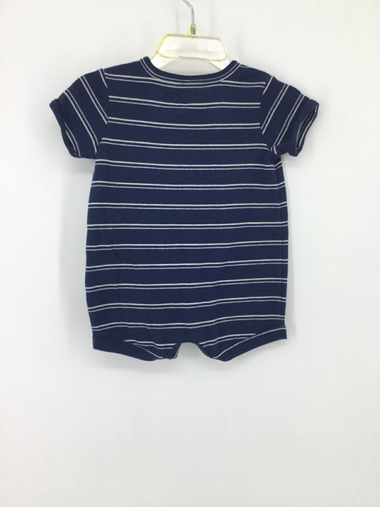 Child of Mine Child Size 0-3 Months Navy Stripe Outfit - boys