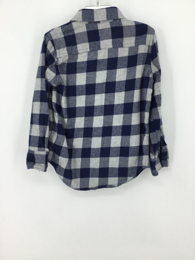 Gap Kids Child Size 4 Navy Checkered Shirt - boys