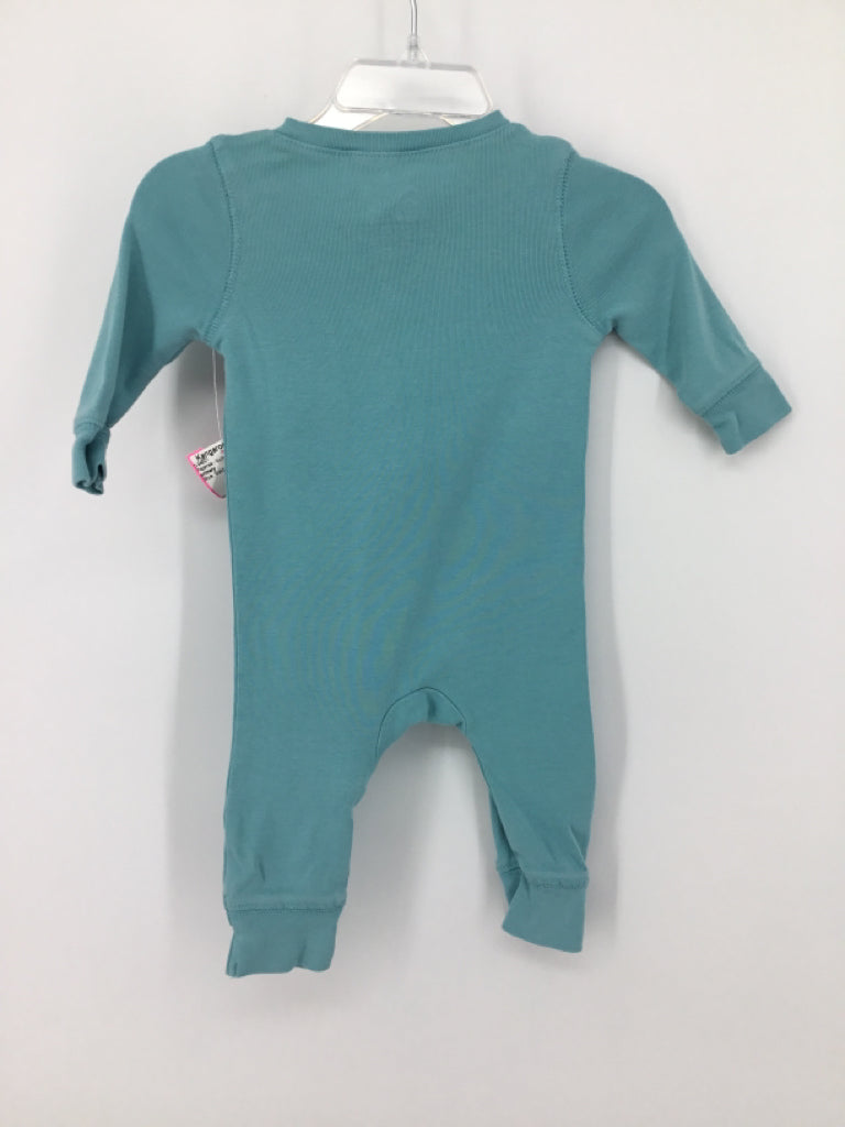 primary Child Size 0-3 Months Blue Solid Pajamas - boys