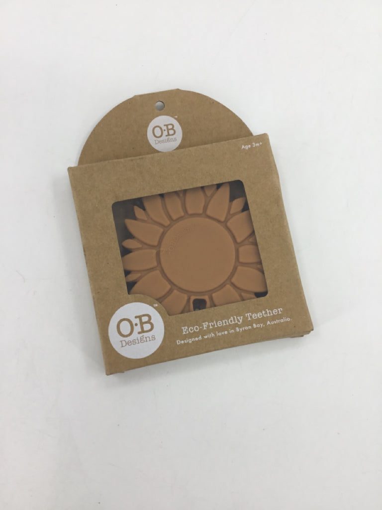 OB Designs Orange Silicone Sunflower Teether