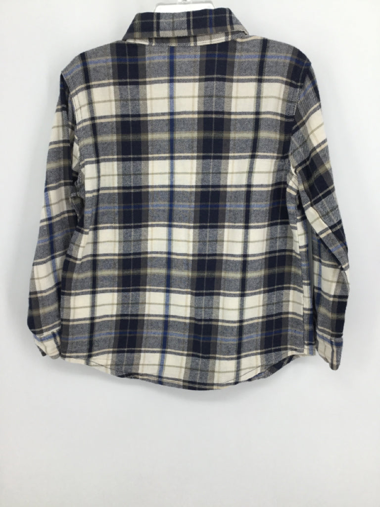 Old Navy Child Size 5 Blue Plaid Shirt - boys