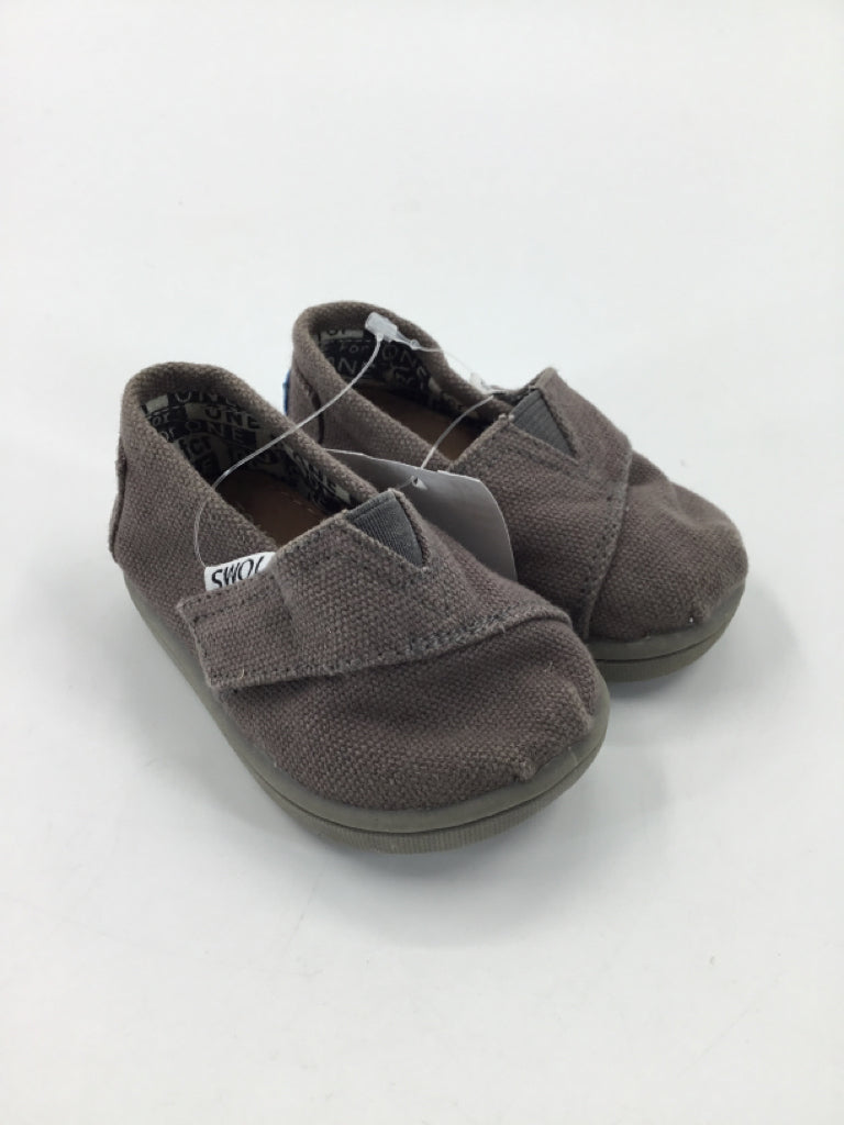 Toms Child Size 3 Toddler Gray Sneakers