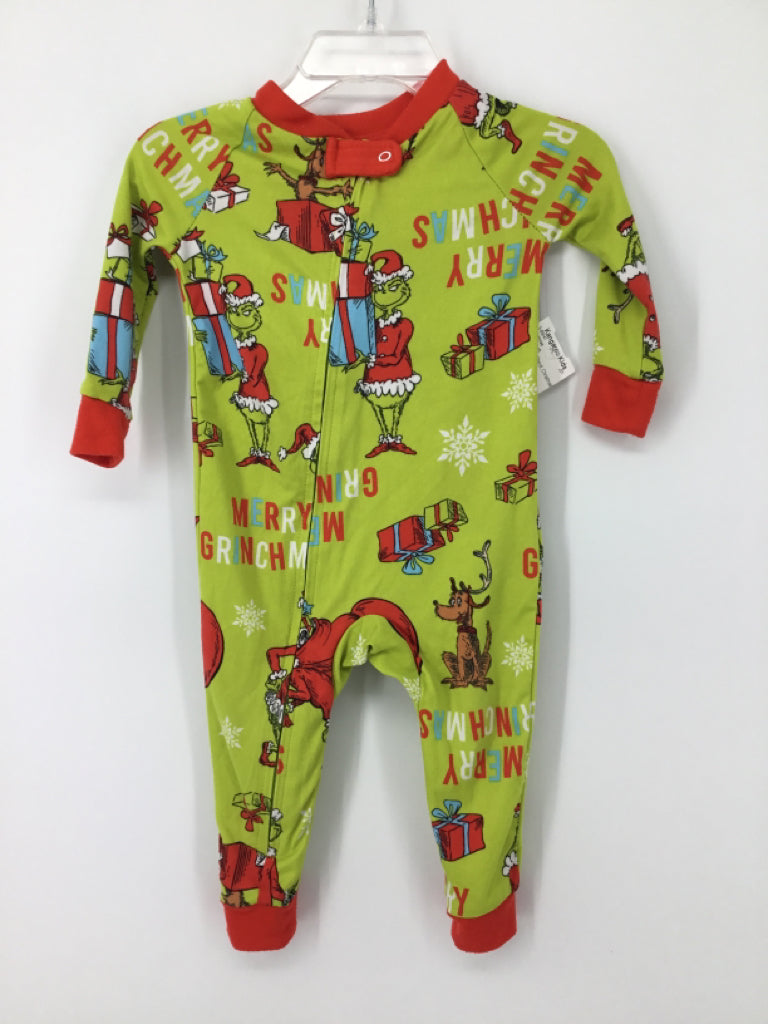 The Grinch Child Size 6-9 Months Green Christmas Pajamas