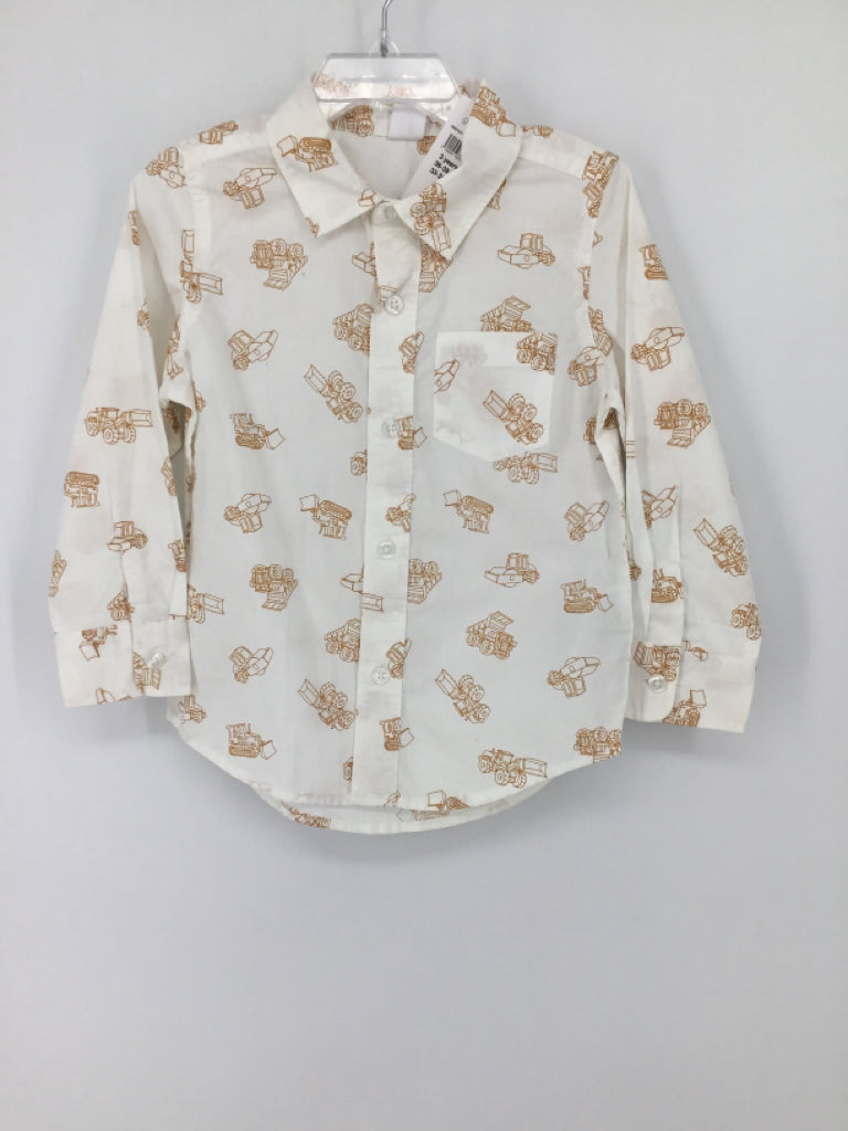 Baby Gap Child Size 3 White Print Shirt - boys