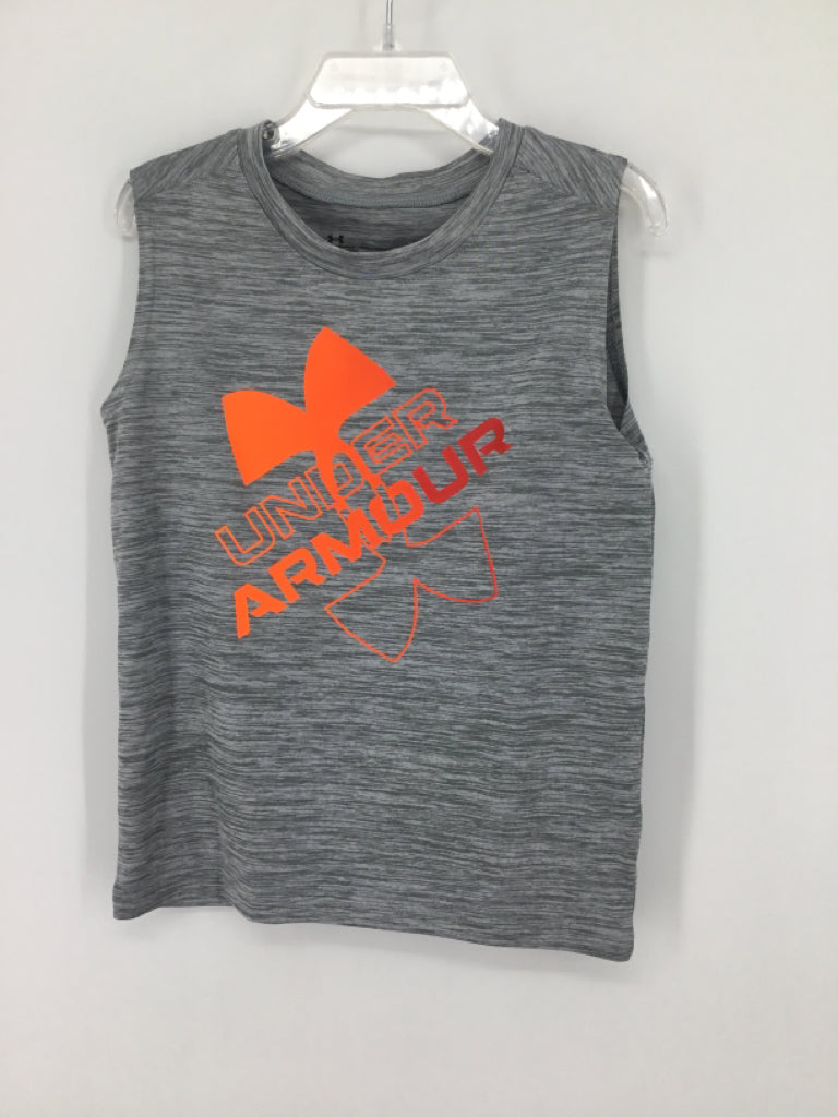 Under Armour Child Size 5 Gray screen printed Tank top - boys