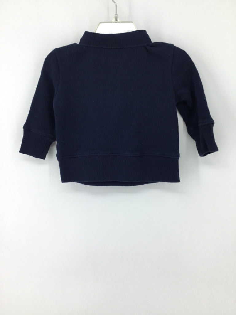 Janie and Jack Child Size 6-12 Months Navy Solid Shirt - boys
