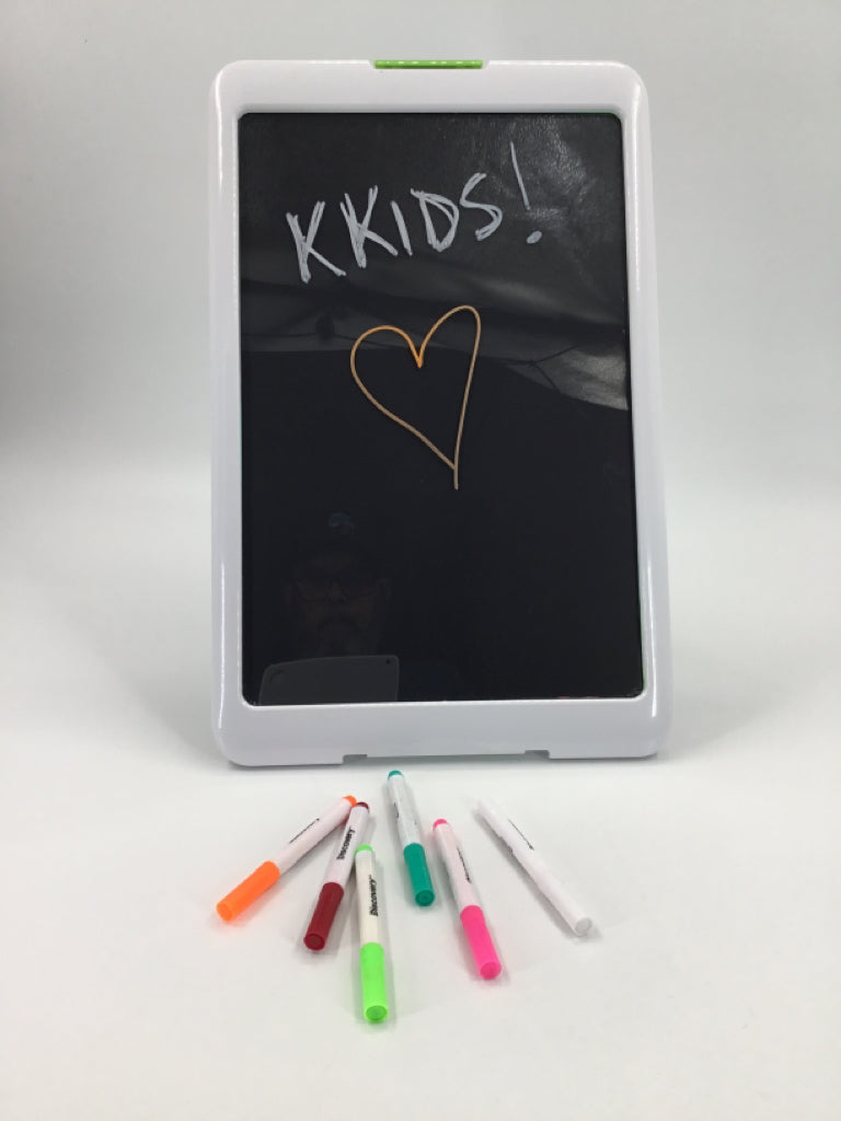 Discovery Kids Neon Glow Drawing Easel with color markers