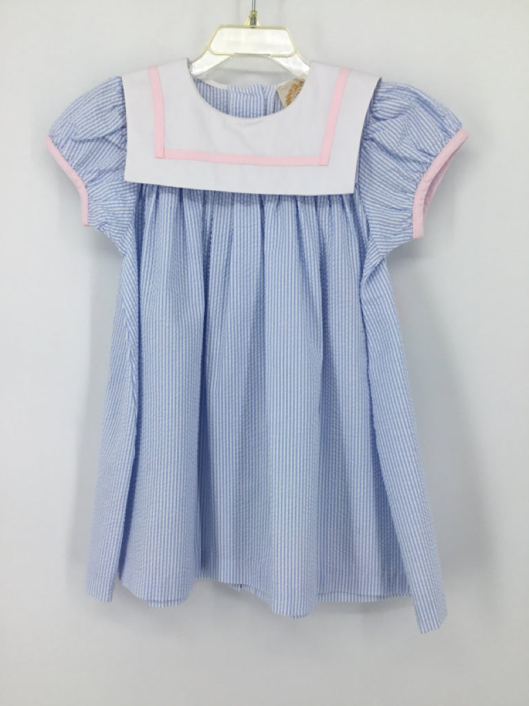 The Beaufort Bonnet Co Child Size 4 Blue Dress - girls