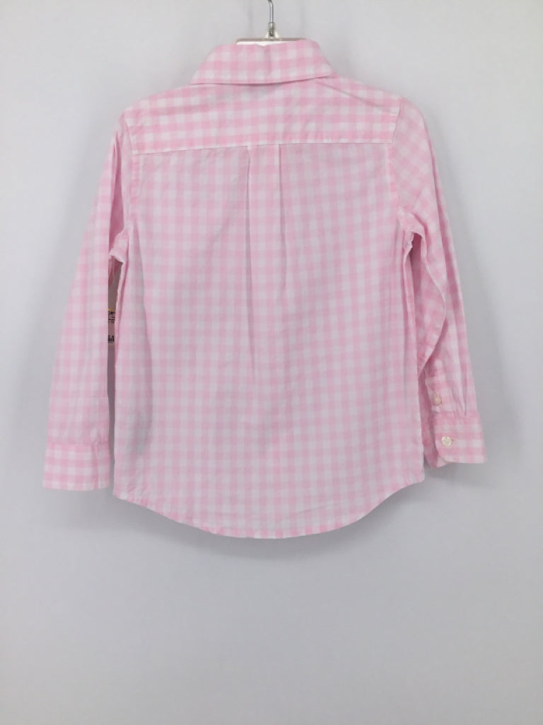Janie and Jack Child Size 3 Pink Gingham Shirt - boys