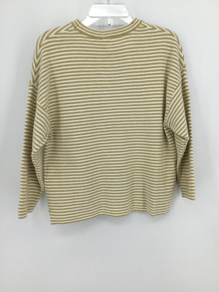 Zara Child Size 3 Tan Stripe Shirt - boys