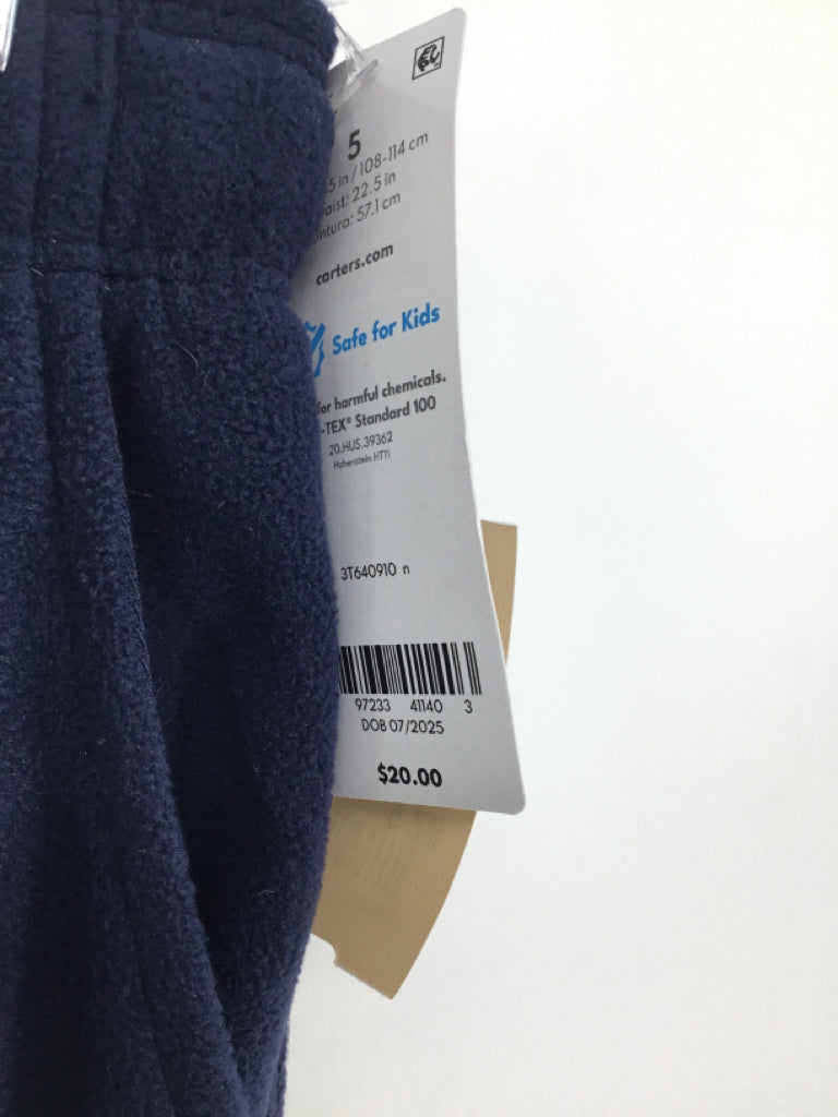 Carter's Child Size 5 Navy Solid Pants - boys