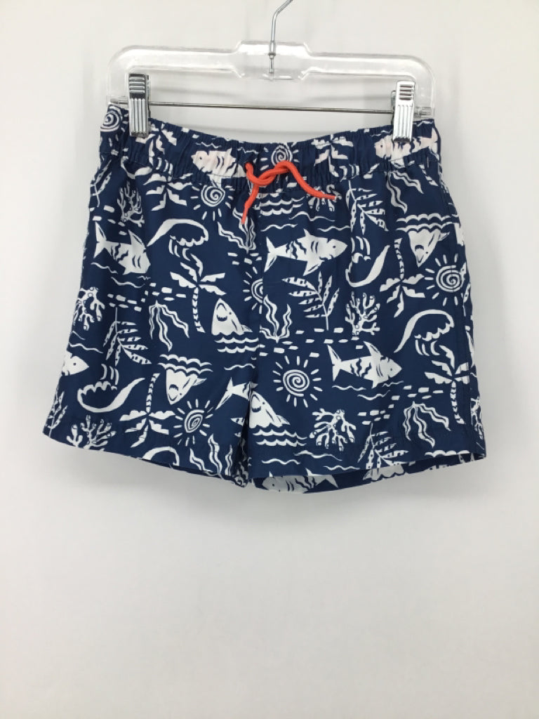 Caribbean Joe Child Size 7 Blue Print Swimwear - boys