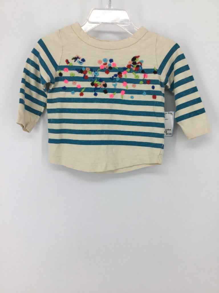 peek Child Size 3-6 Months Teal Shirt - girls