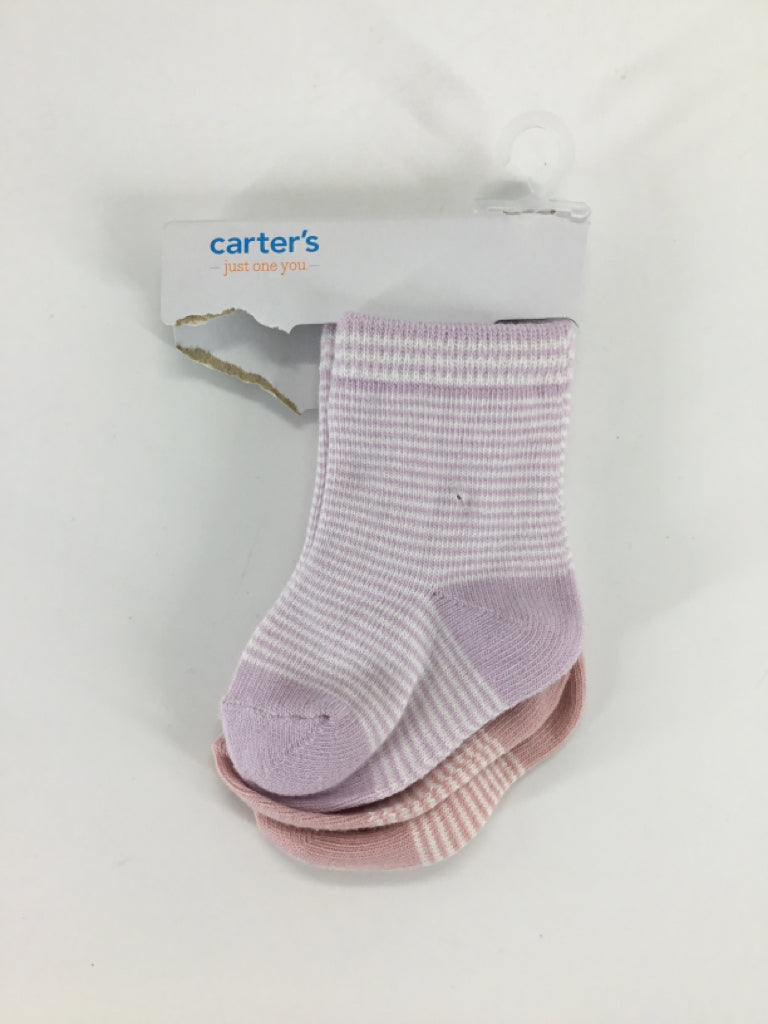 Just One You Made by Carters Child Size 3-12 Months Purple Socks - girls