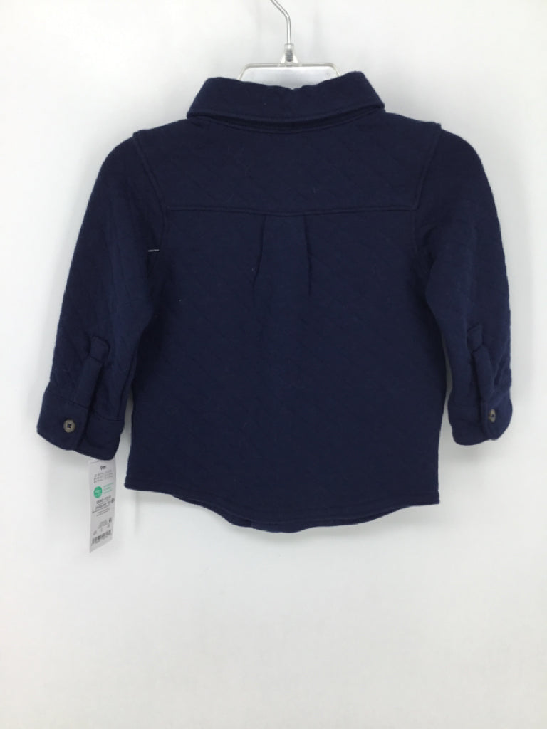 Just One You Made by Carters Child Size 9 Months Navy Solid Shirt - boys
