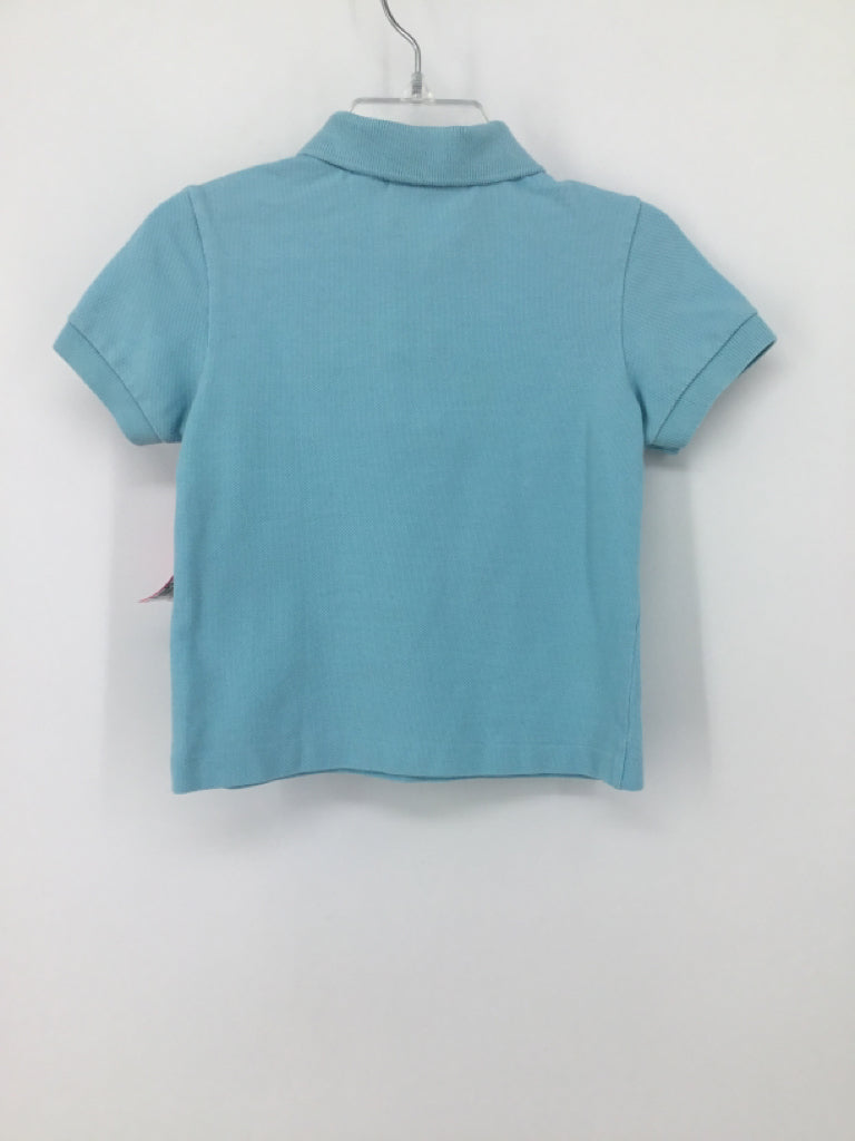 Lacoste Child Size 2 Blue Solid Shirt - boys