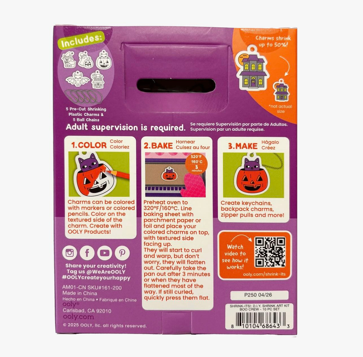 Ooly - Mini Shrink-Its! DIY Shrink Art Kit (Boo Crew)