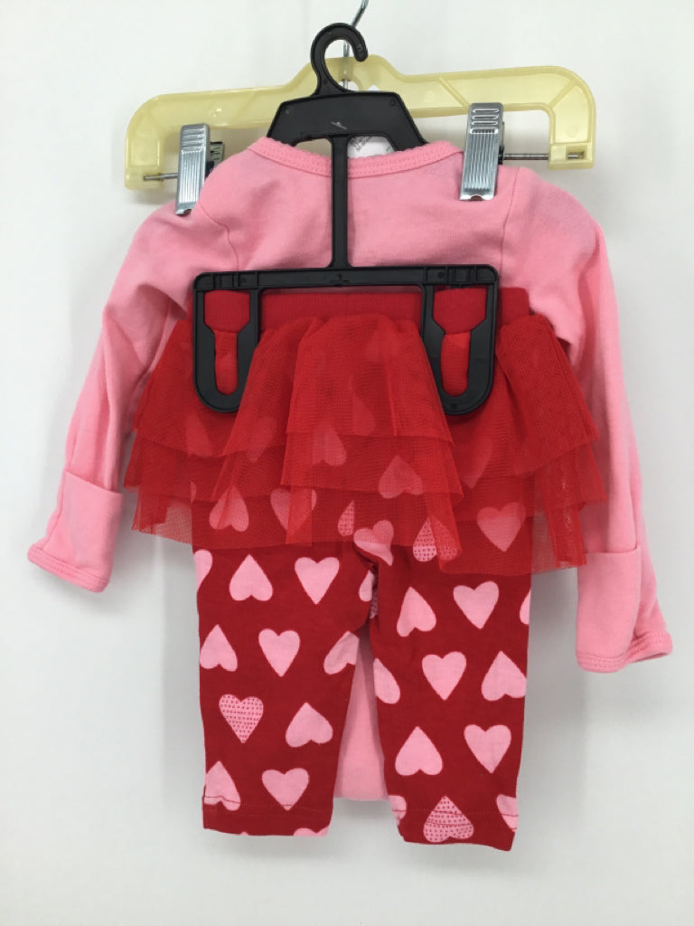 Child of Mine Child Size 0-3 Months Pink Valentine's Day Outfit