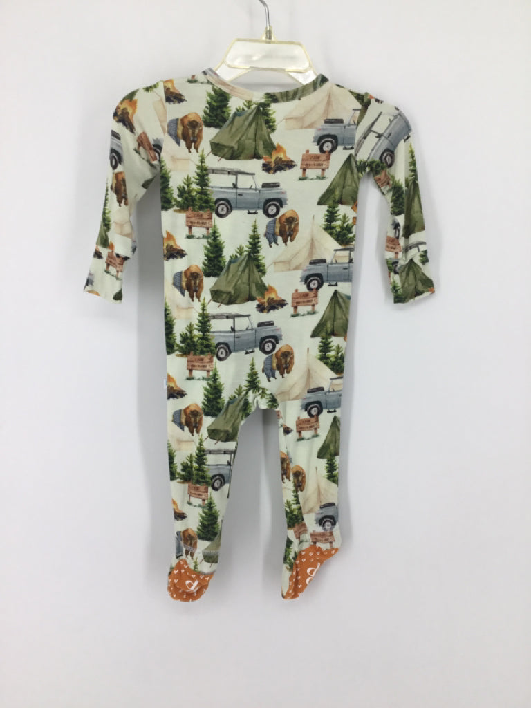 Posh Peanut Child Size 3-6 Months Green Sleepers