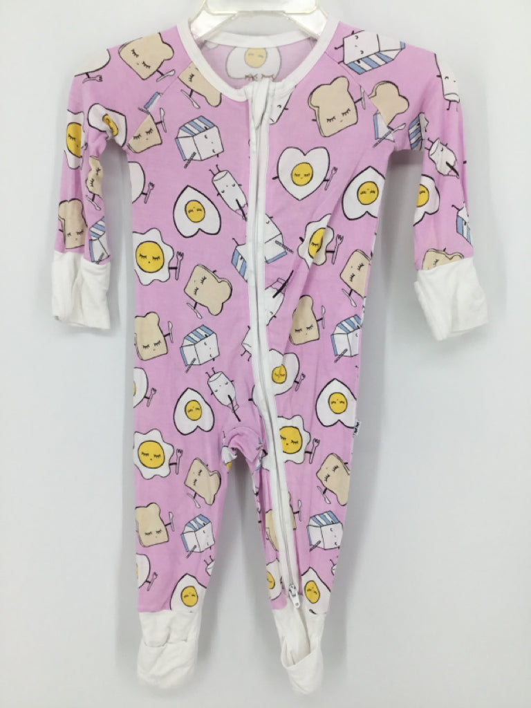 Little Sleepies Child Size 0-3 Months Pink Pajamas - girls
