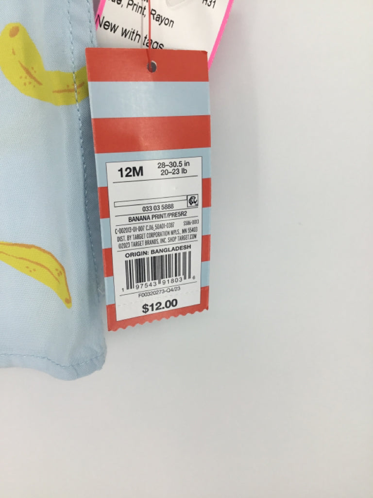 Cat & Jack Child Size 12 Months Blue Print Shirt - boys
