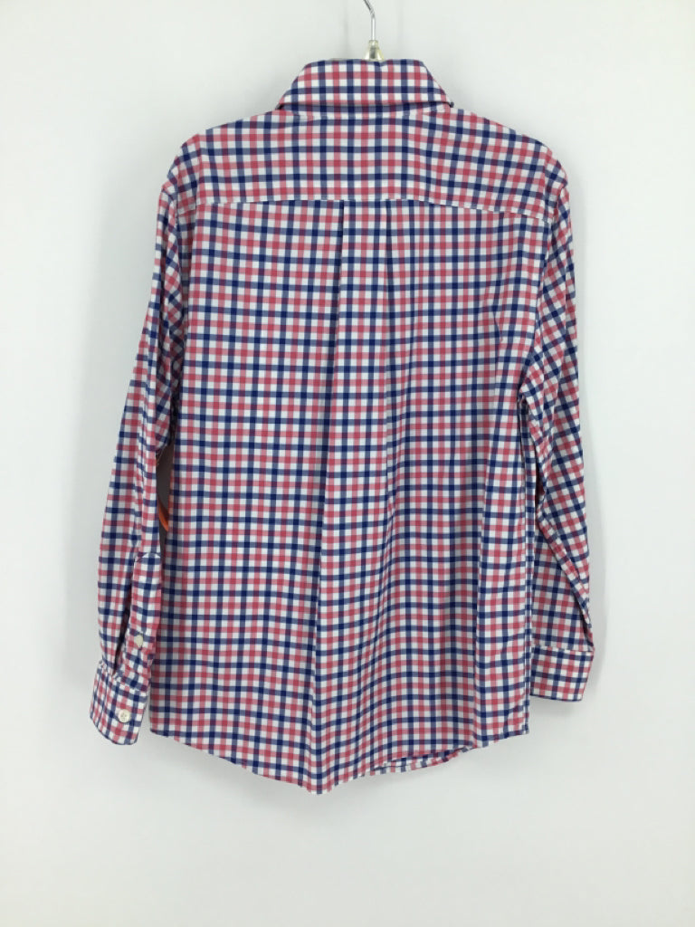 vineyard vines Child Size 7 Blue Gingham Shirt - boys