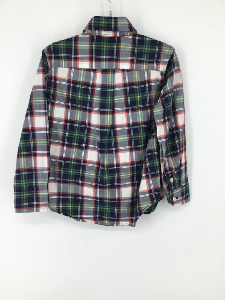 Ralph Lauren Child Size 4 Navy Plaid Shirt - boys
