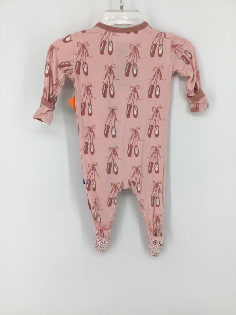 Kickee Pants Child Size 0-3 Months Pink Sleepers
