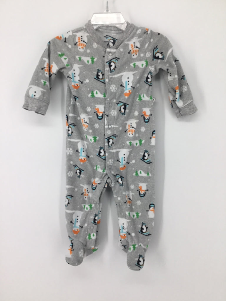 Carter's Child Size 9 Months Gray Sleepers