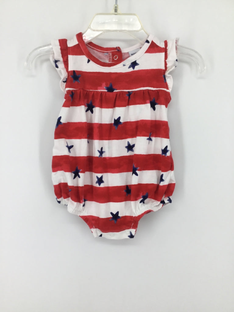 Old Navy Child Size 0-3 Months Red Stars & Stripes Outfit
