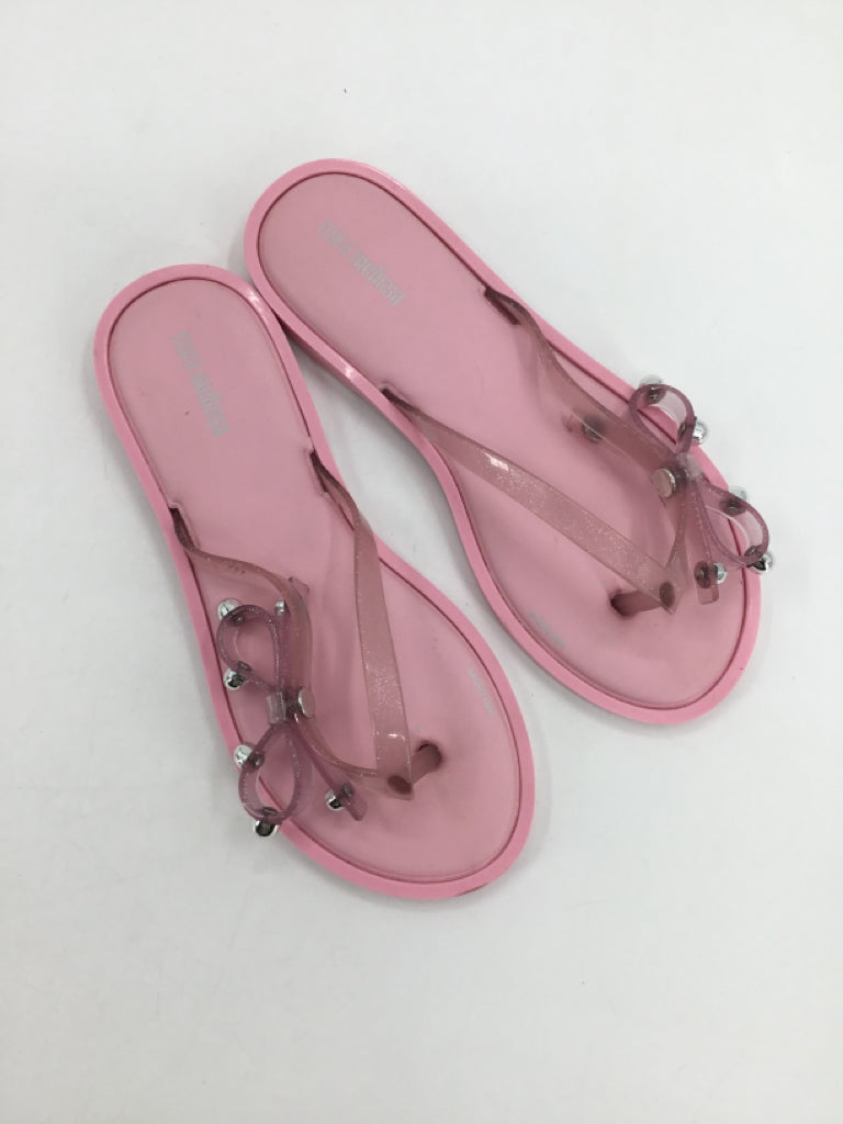 Mini Melissa Child Size 4 Youth Pink Sandals/Flip Flops