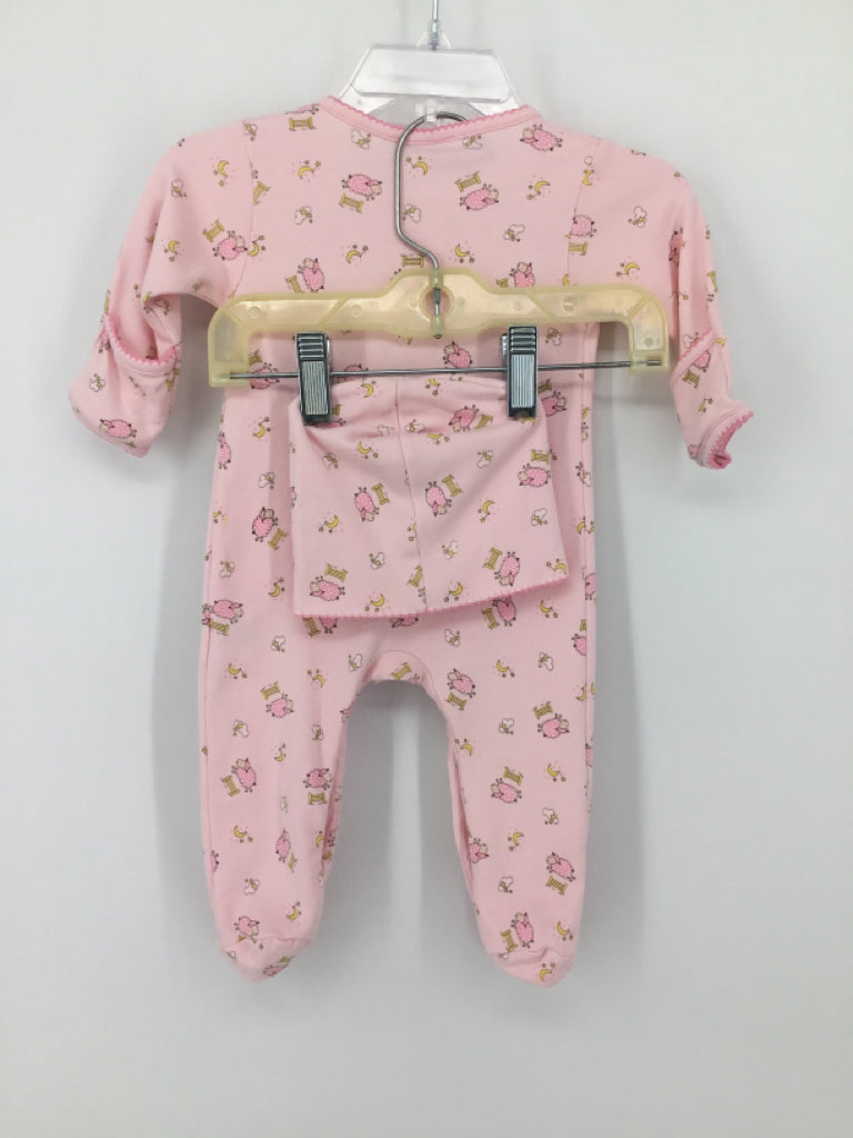 Magnolia Baby Child Size Newborn Pink Sleepers