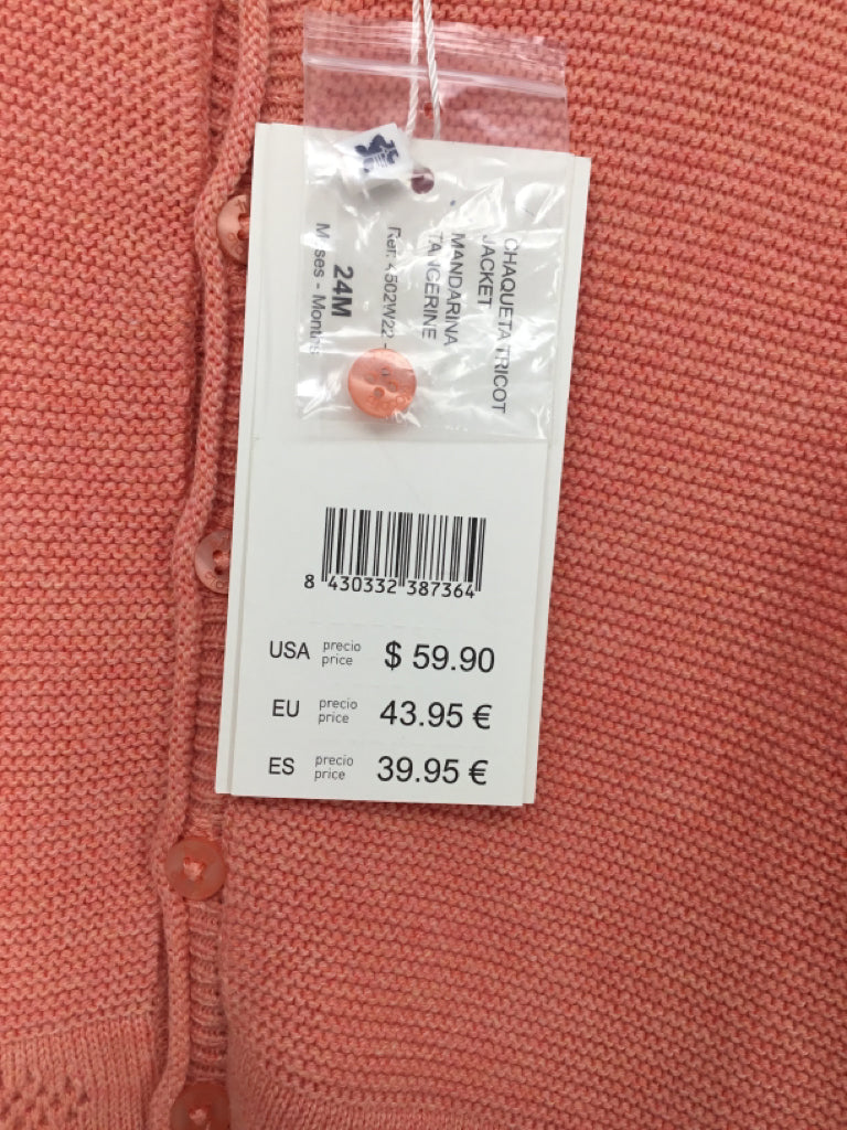 Tutto Piccolo Child Size 24 Months Peach Sweater - girls