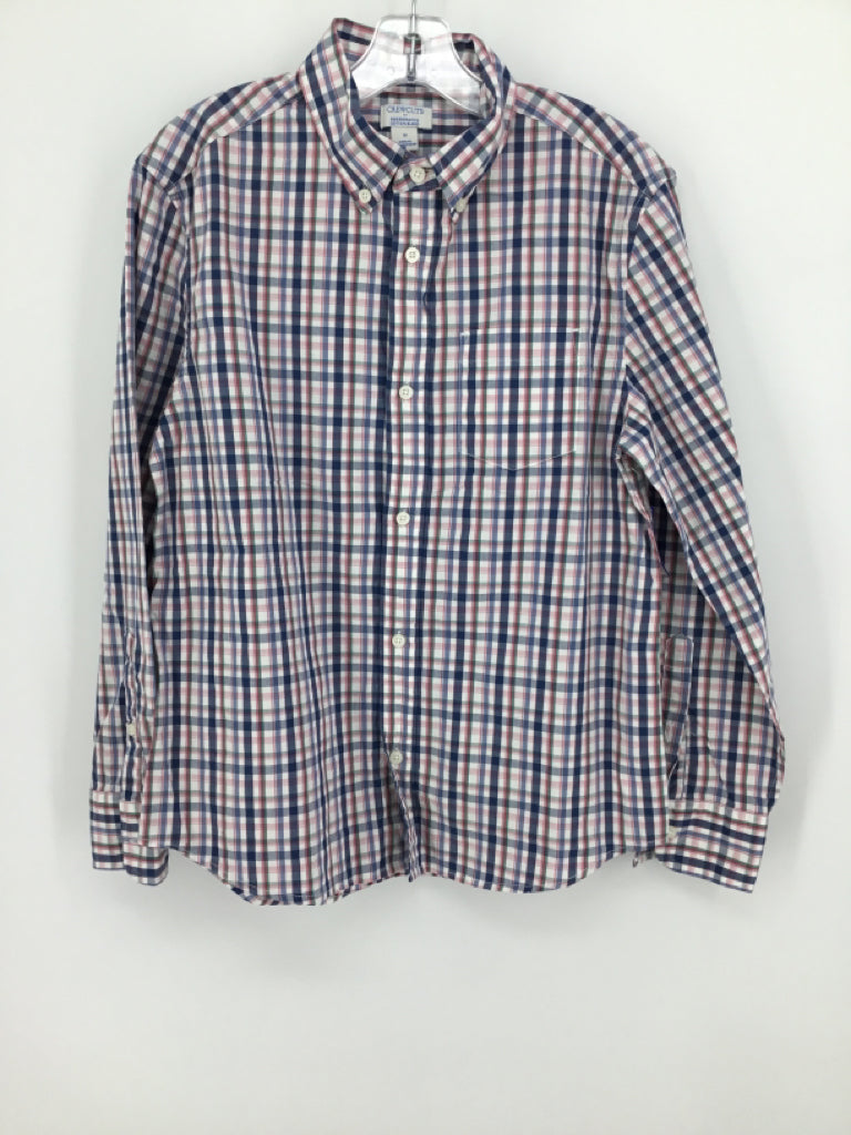 Crewcuts Child Size 12 Blue Plaid Shirt - boys