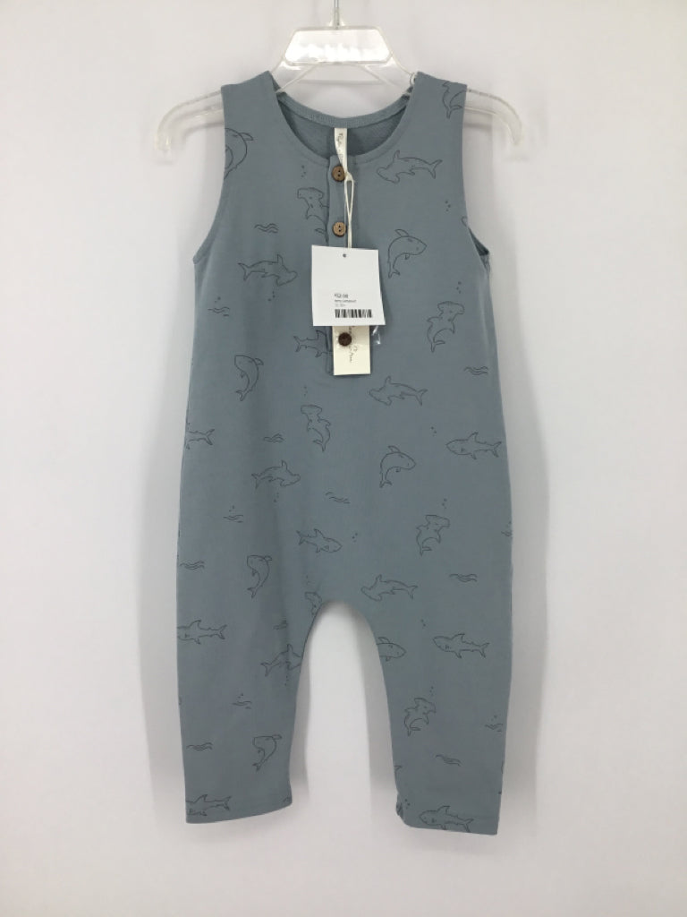 Rylee & Cru Child Size 12-18 Months Blue Sharks Outfit - boys