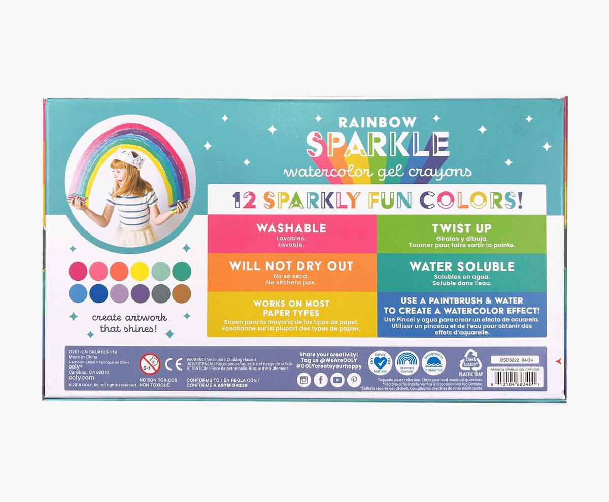 Ooly - Rainbow Sparkle Watercolor Gel Crayons