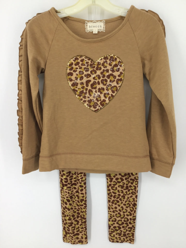 btween Child Size 7 Brown Outfit - girls