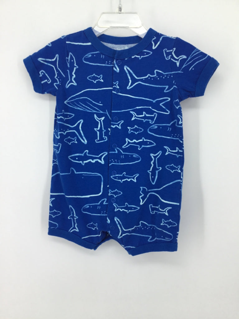 Carter's Child Size 12 Months Blue Sharks Outfit - boys