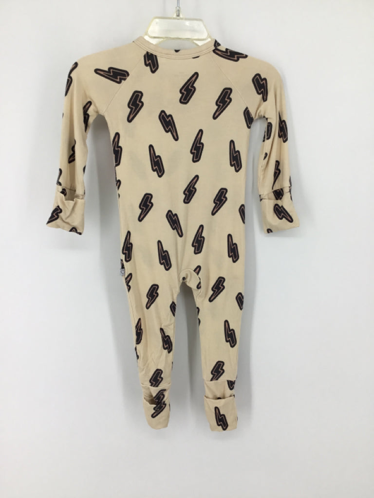 One Little Love Co. Child Size 0-3 Months Tan Print Pajamas - boys