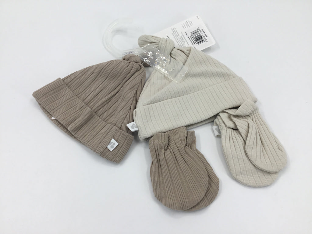just born Child Size 0-3 Months Tan Solid Hats - boys
