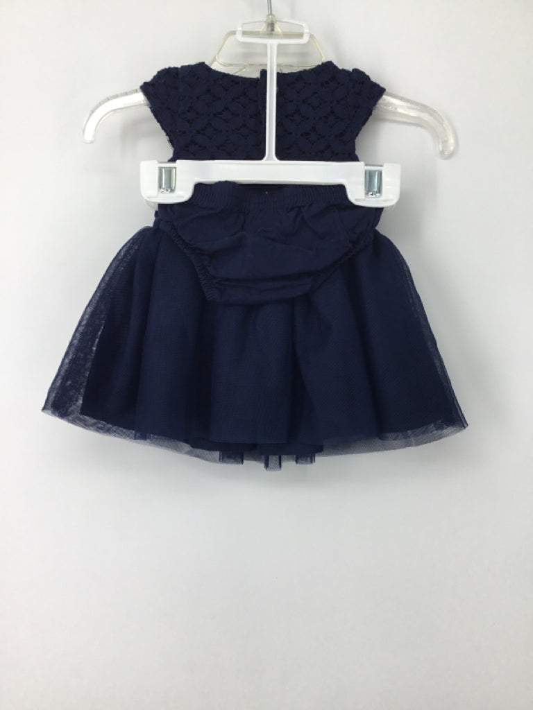 Just One You Made by Carters Child Size Newborn Navy Dress - girls